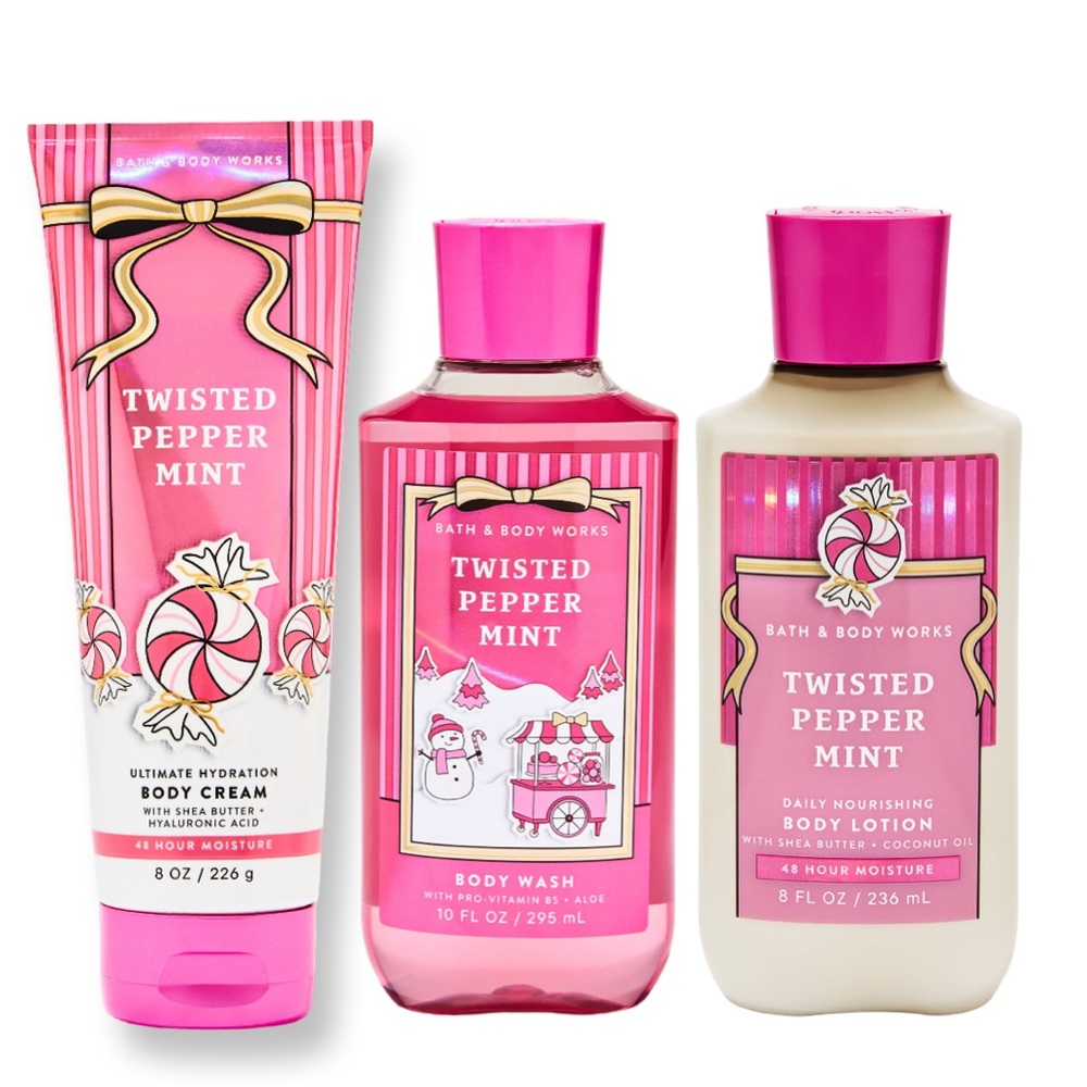 NWT Twisted Peppermint Bath and Body Set - Picture 2 of 2